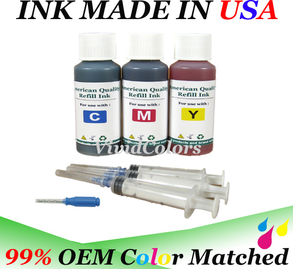 C/m/y Premium Combo Ink Refill Kit For Canon Cl-246/244 Cl244xl/246xl 3x30ml/1oz