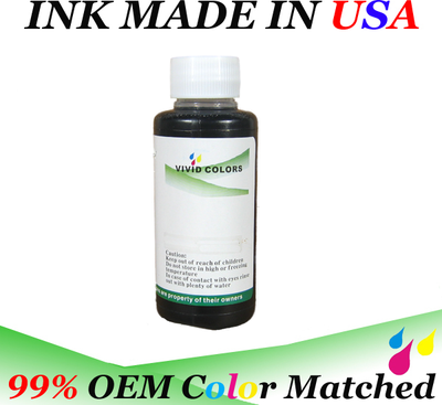 100ml Black bulk refill ink kit w syringe for ALL HP Universal inkjet printer 