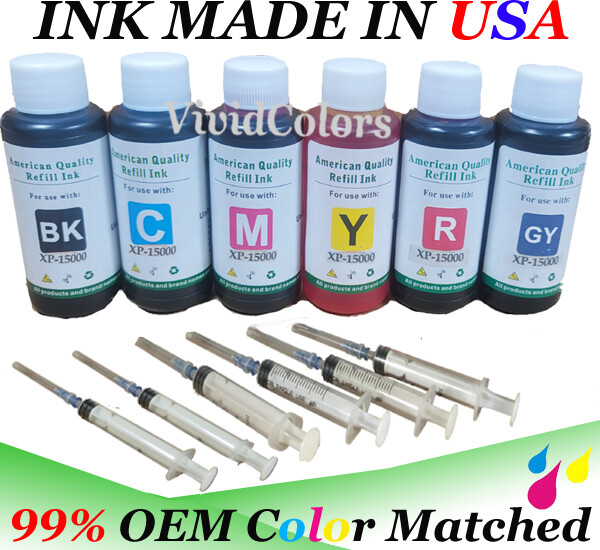 CISS CIS 6X100ML (non-OEM) dye refill Ink alternative for XP-15000 Printer