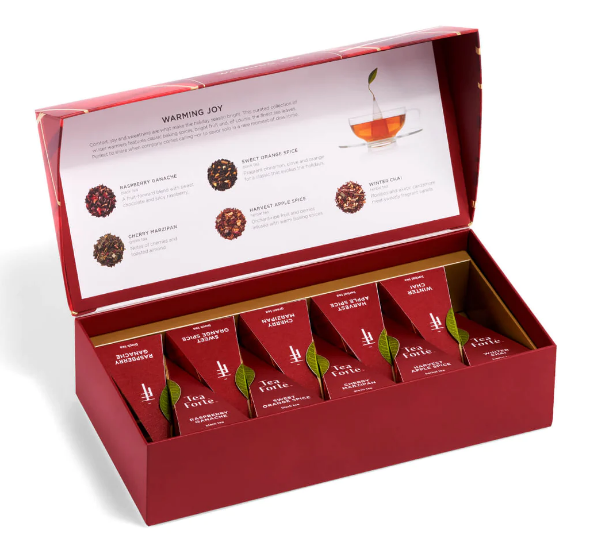 TEA FORTE, "Warming Joy" Petite Presentation Box of 10 Pyramid Infuser Bags