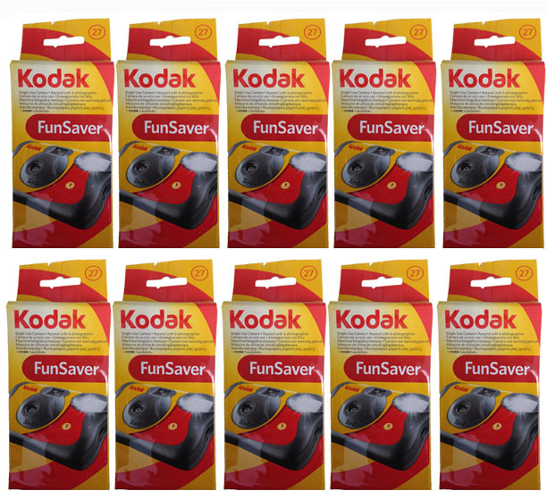 10 Pack Kodak FunSaver Flash Single Use Disposable 35mm Film Camera 41778617762 eBay