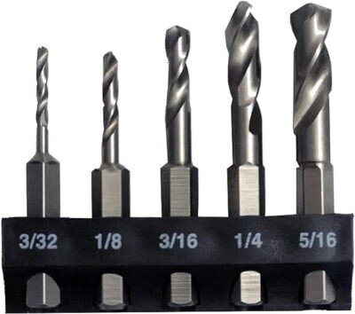 Milescraft 5Pc. Metal Stubby Bit Set Silver 2320