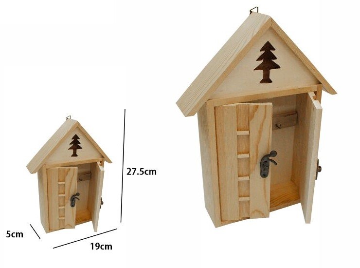 Cassetta PortaChiavi Da Parete in Legno Decoupage Decorare Dipingere Albero dfh