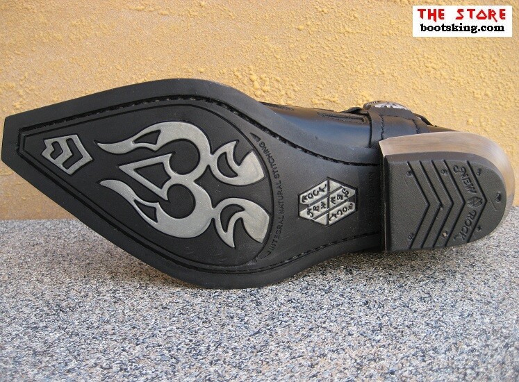 NEW ROCK BOOTS ROCK BOOTS M.7950 - S1 WESSEL SCHWARZ WESTERNSTIEFELETTE GRÖSSE 40 BIS 47