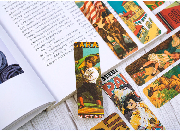 28 Pcs Set Paper Bookmark Reading Readers Galaxy Birds Retro Gift US Shipping