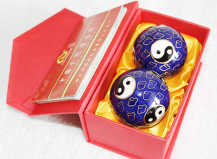 Yin Yang Chinese Baoding Balls 2pcs 50mm Very Health Exercise