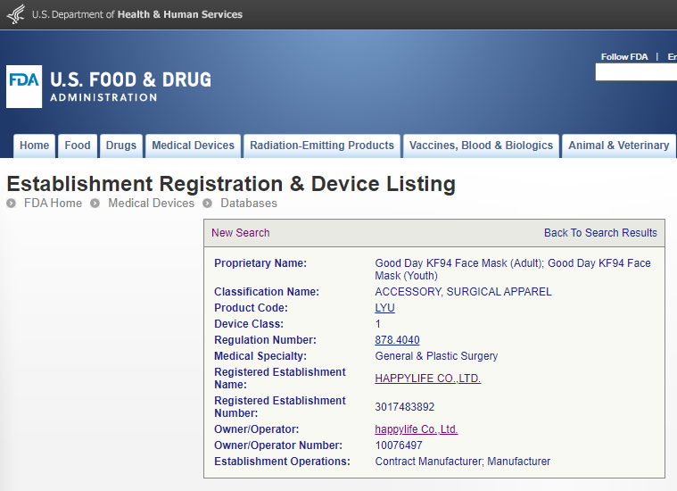 (Pack of 24) Happy Life, Good Day kf94 Black face mask Adult Size☆Made in Korea☆