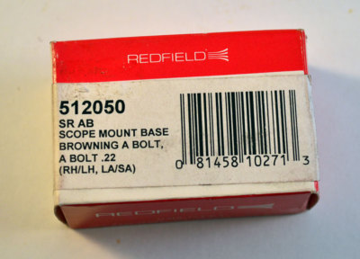 Redfield SR AB Scope Mount Base #512050 Browning A-Bolt, A-Bolt .22 