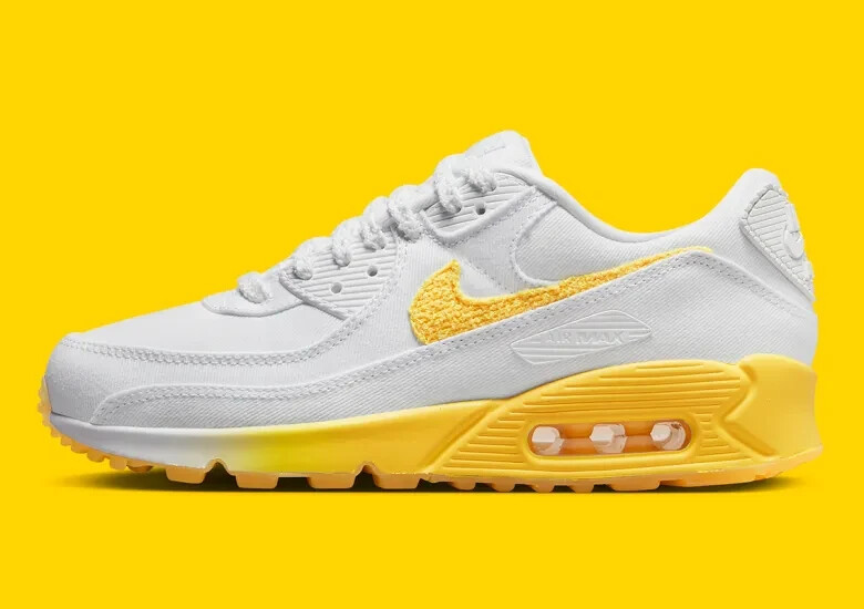 NIKE AIR MAX 90 SE ,,White / Yellow'' SIZE UK 6 EUR 40