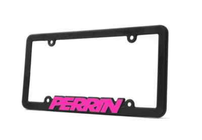 Perrin Lightweight Plastic Pink License Plate Frame For 04-21 Subaru All Models