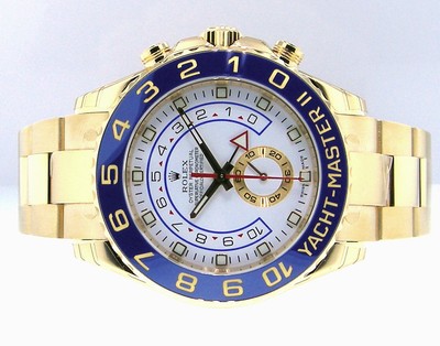 ROLEX YACHTMASTER ll 116688 18K YELLOW GOLD WHITE DIAL