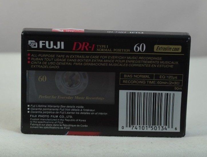 NEW LOT OF 5 FUJI DR-1 60 MINUTE NORMAL BIAS BLANK CASSETTE TAPES FAST-FREE SHIP