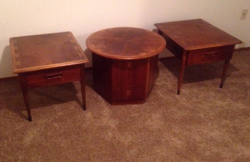 Lane Coffee Table And End Tables Eames Era Danish Midcentury Dovetail