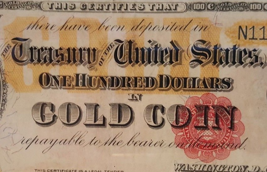 Fr. 1215. 1922 $100 Gold Certificate. PCGS Currency Very Fine 30