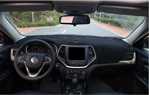 DASH COVER MAT DASHBOARD PAD FOR Jeep Cherokee 2014-2022 Black Accessories
