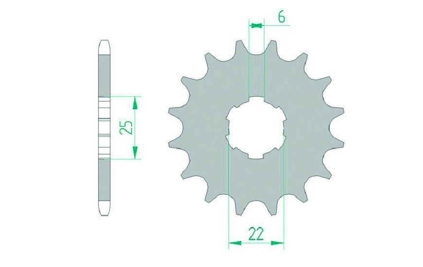 AFAM Stahl Standard Ritzel vorne - 420