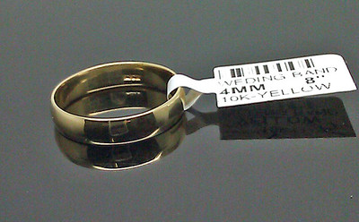 Pre-owned Globalwatches10 Brand 10k Yellow Gold Men/women Band 8" 4mm 2.0gm