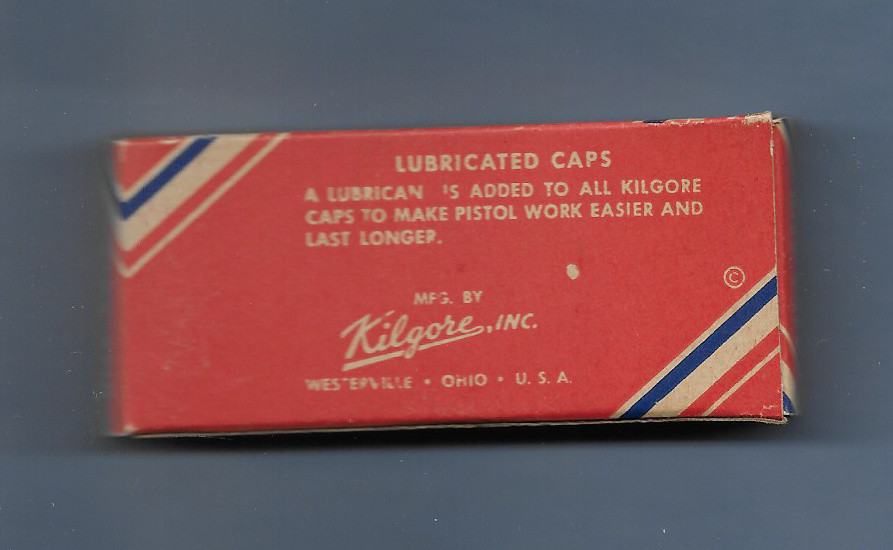 VINTAGE KILGORE NO 108 DISC MAMMOTH SIX SHOOTER CAPS EMPTY BOX ONLY NOS CLEAN #2