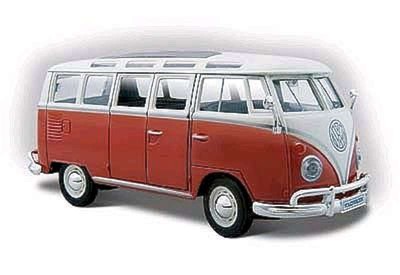 196039;s Style VW Window Van Red/Cream -- Diecast Model SUV 0090159319566