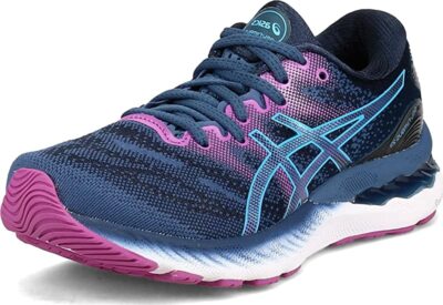 Женские кроссовки ASICS Gel-Nimbus 23, Grand Shark/Digital Aqua, 6 B(M) США