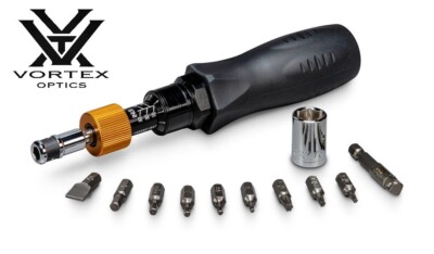 Vortex Optics Torque in/lb Wrench W/ 8 Bits & 1/2'' socket Scope Screw drive CTW2