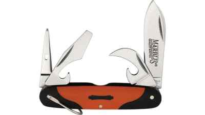 Marbles MR592 Orange G10 Scout Pocket Knife Multi Tool 440A Blade Work Camp