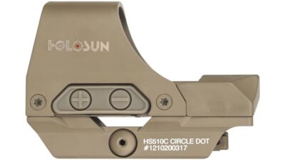 Holosun HS510C 1x Open Reflex Sight Red Dual Reticle FDE - (HS510C-FDE)