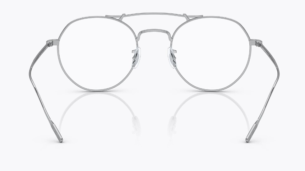 Pre-owned Oliver Peoples 0ov1309st Reymont 5254sb Brushed Silver/blue Unisex Eyeglasses In Blue Block
