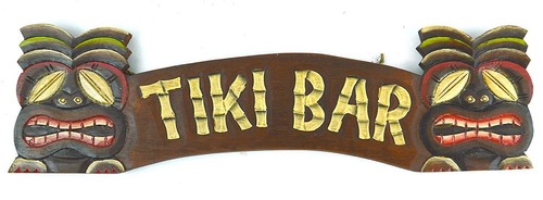 NEW Tiki Farm Tiki Mug MOW-MOW RED STAIN WITH BLACK WASH