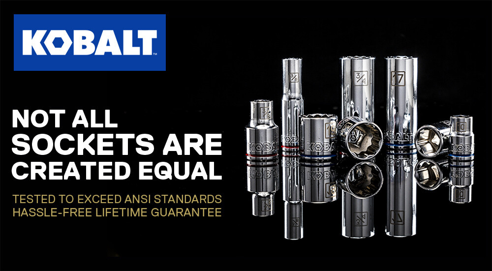 Kobalt 11-Piece Standard (SAE) 3/8-in Drive 12-point Deep Socket Set Kobalt 11-Piece Standard (SAE) 3/8-in Drive 12-point Deep Socket Set