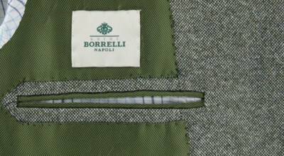 Pre-owned Luigi Borrelli Green Cashmere Sportcoat - 38/48 - (b32203f225r8)