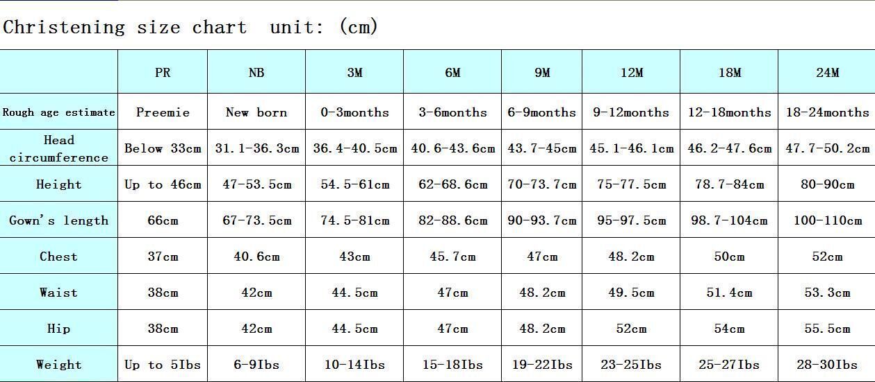 Glorimont Size Chart