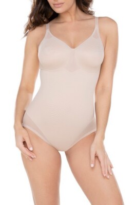 Miraclesuit Bodybriefer Extra Firm Control Sheer Panels 36C NWT NEW 2783 Beige 