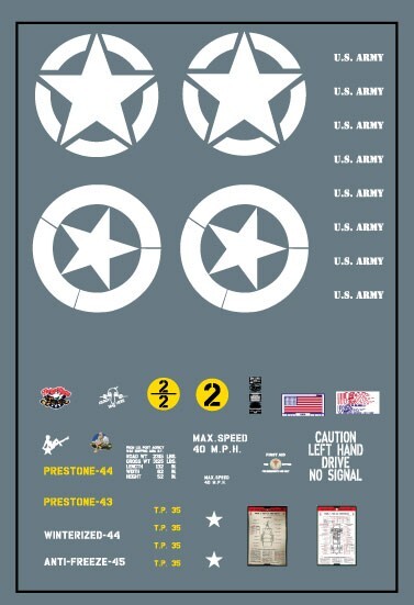 Planche Jeep Willys Ww2, 1:35, Diorama Wwii