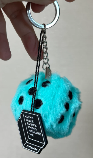 Stussy Fuzzy Dice Keychain Teal / Fashion / Accessories