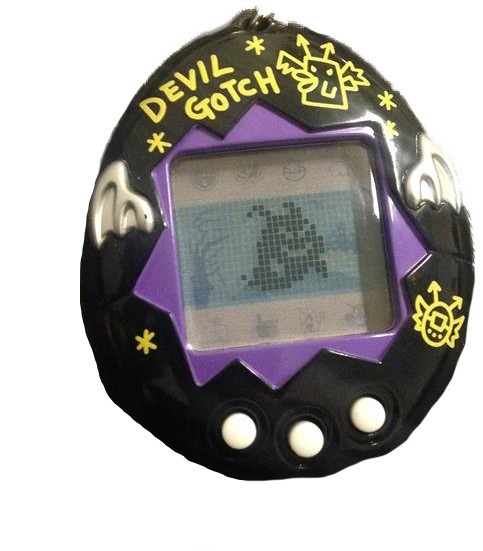 Bandai Tamagotchi Devil Devilgotchi Black 1998 Super Rare Used