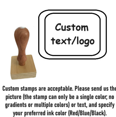 Wooden Rubber Stamp Custom Logo and text Deep Engraved stamps