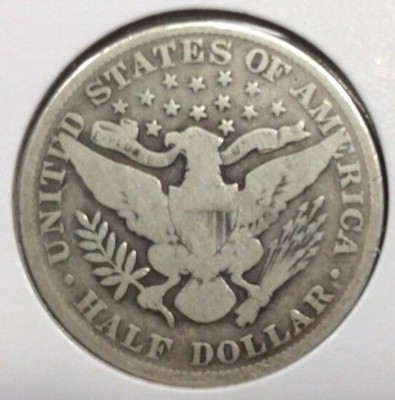 1901 Barber Silver Half Dollar in VG+/F Condition