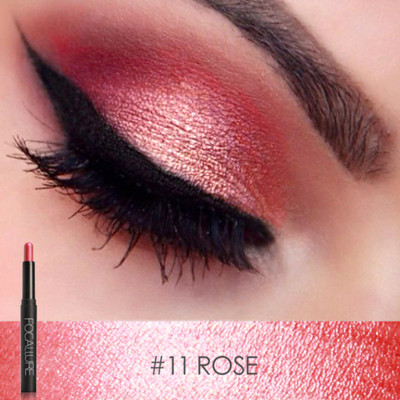 FOCALLURE 12 Colors Shimmer Eyeshadow Stick Pen Lasting Waterproof Makeup