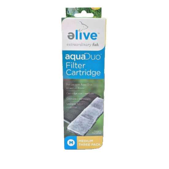 Elive AquaDuo Fish Tank Filter Cartridges Medium 3 Pack Aqua Duo 10 20 Filters