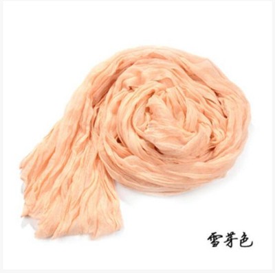 Fashion Womens Girls Soft Crinkle Long Pure Candy Scarf Wrap Shawl Snow bud colo