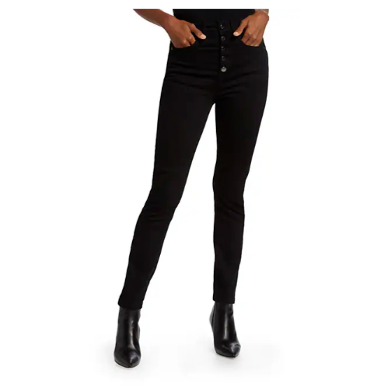 

Джинсы Maera Skinny с очень высокой посадкой и пуговицами спереди VERONICA BEARD Onyx Black 30, Черный, VERONICA BEARD Onyx Maera