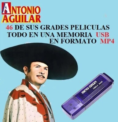 ANTONIO AGUILAR COLECCION DE SUS 47 PELICULAS EXITOSAS CINE DE ORO MEXICANO