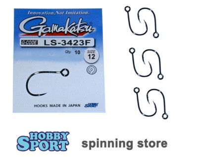 AMI GAMAKATSU SERIE LS 3423 F SIZE 12 SINGLE HOOK  SPIN LAGO TROTA SPOON 10 PZ