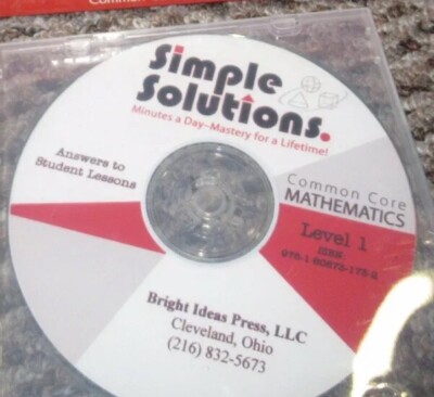 Simple Solution  Common Core Mathematics  DISC LEVEL 1 Fast Shipping