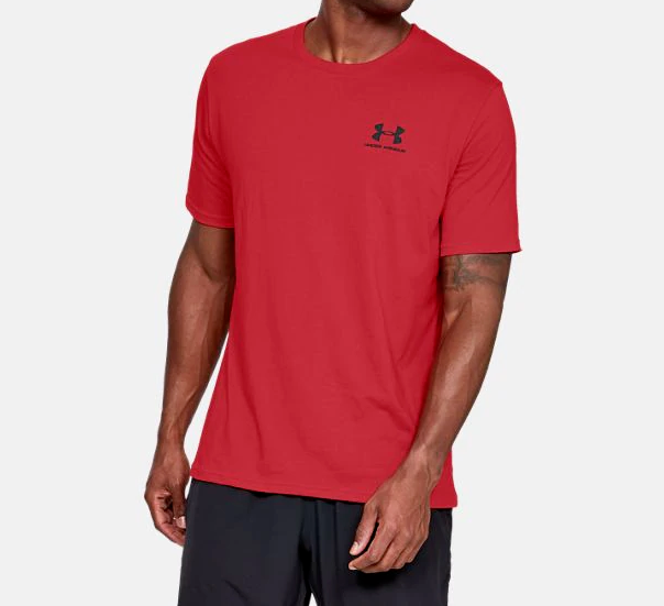 

Футболка Under Armour Mens UA Sportstyle Left Chest NEW AUTHENTIC Red 1326799-600, Красный, UA Sportstyle