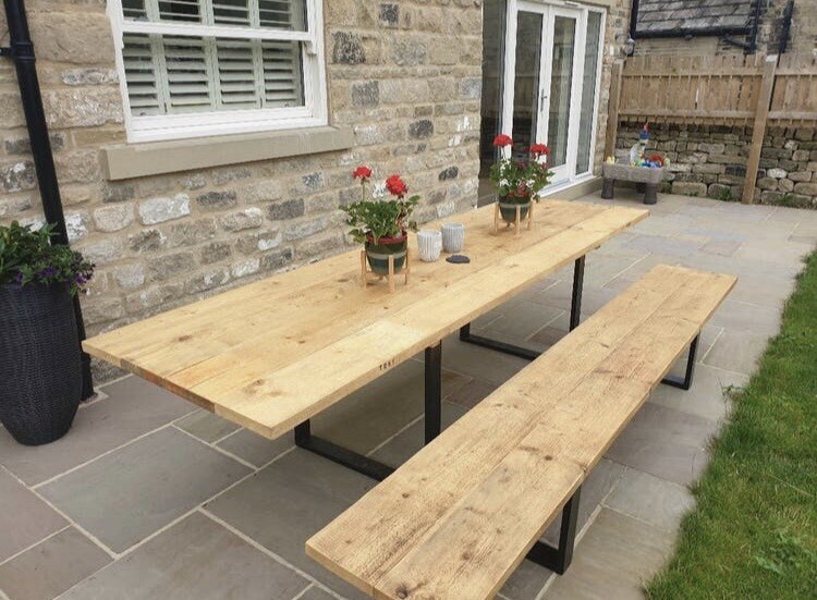 Outdoor dining table & benches in Codsall, West Midlands Gumtree