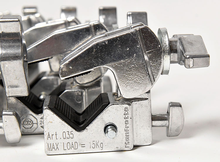 10 MANFROTTO SILVER CHROME SUPER CLAMPS ALU