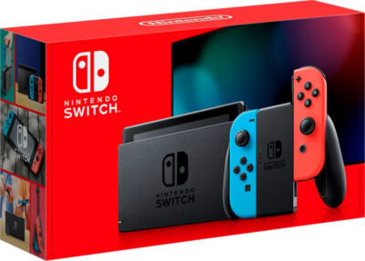 NUOVO NINTENDO SWITCH V2 1.1 CONSOLE BLUE/RED PORTATILE TOUCHSCREEN ITALIA 2019