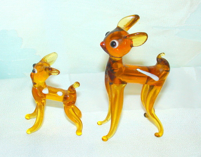 1960s Vintage Murano Style Hand Blown Art Glass Bambi Deer Figurine Collectable | eBay
